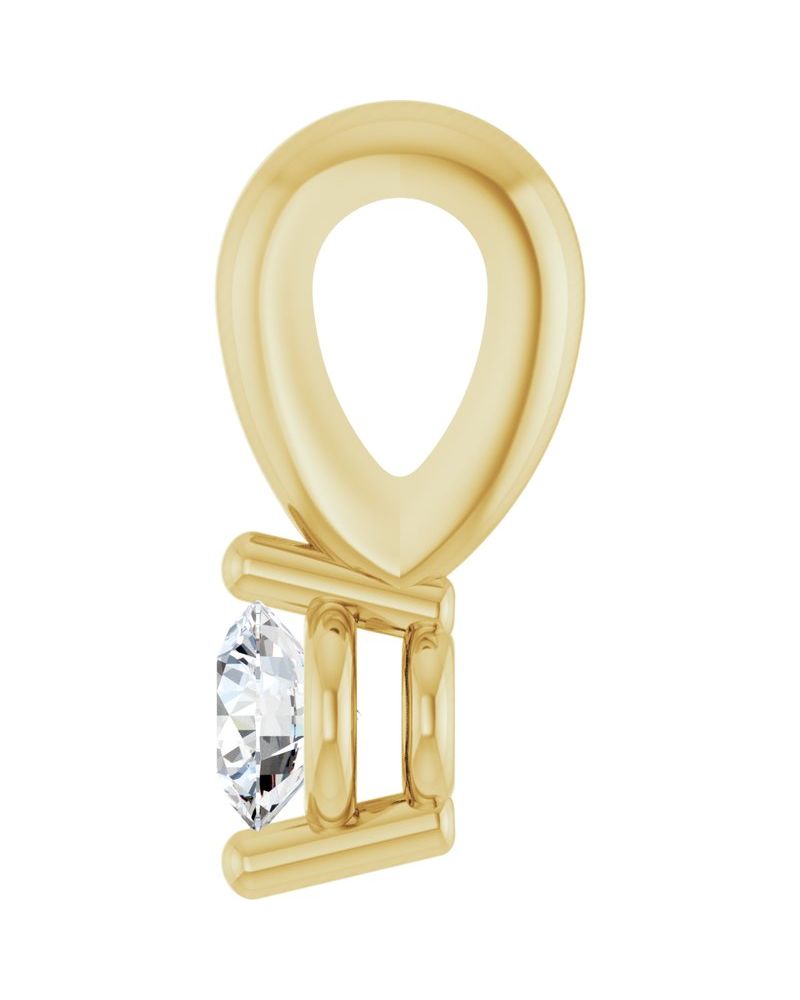 Pingente Solitário em Ouro 14k com Diamantes Naturais – Modelo 4