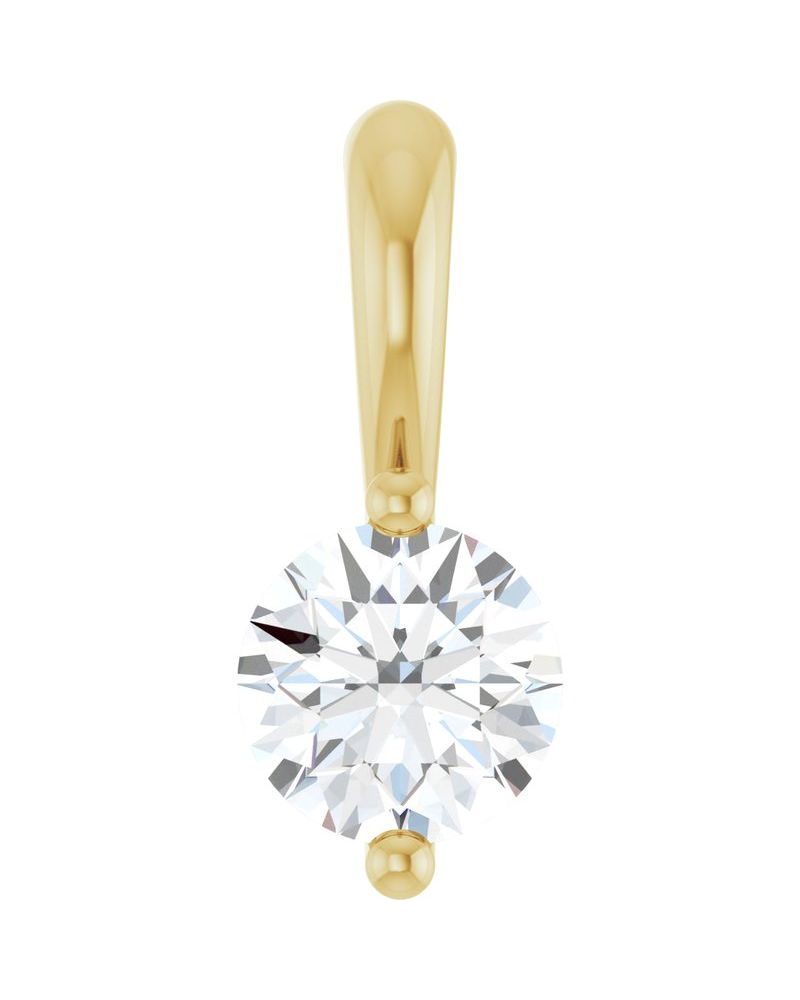 Pingente Solitário em Ouro 14k com Diamantes Naturais – Modelo 4