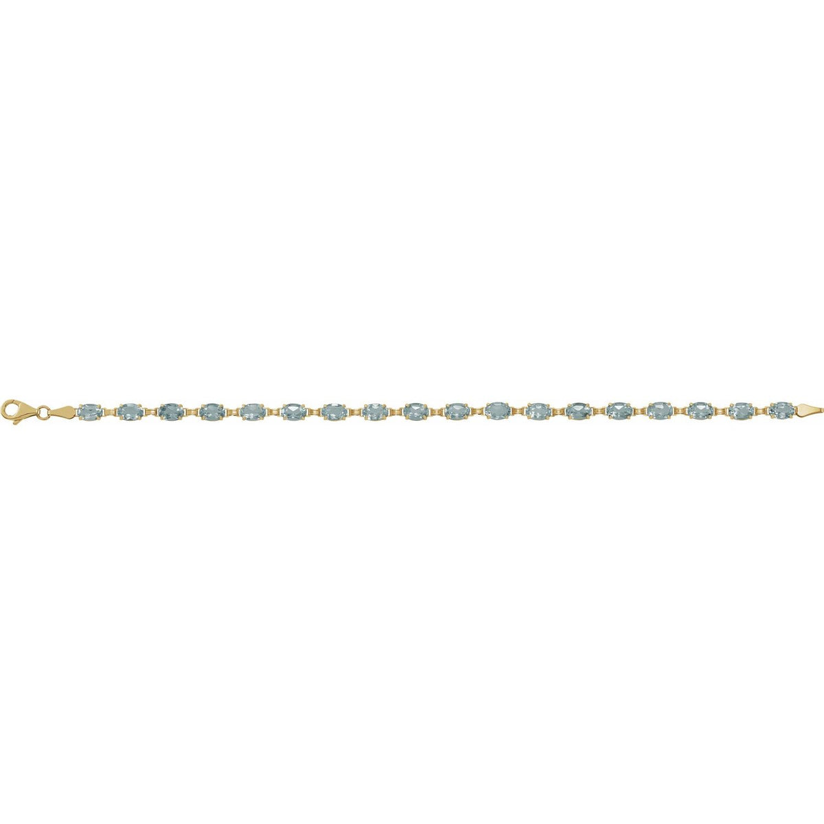 Pulseira riviera topázio azul – Ouro Amarelo 14k