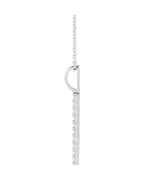 Colar Barra Vertical em Ouro 14k com Diamantes de Laboratório