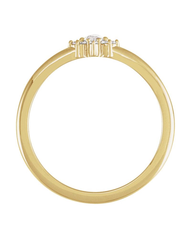 Anel Halo em Ouro 14k com Diamantes Naturais – Modelo 3