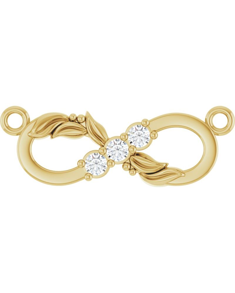 Colar Família Infinito em Ouro 14k com Diamantes de Laboratório – Modelo 3