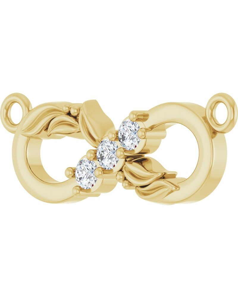 Colar Família Infinito em Ouro 14k com Diamantes de Laboratório – Modelo 3