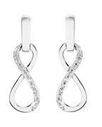 Brinco Infinito em Ouro 14k com Diamantes Naturais – Modelo 2