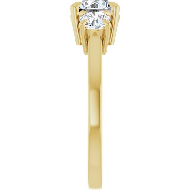 Três Pedras – Modelo 3 – Amarelo 14k – perfil