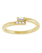 Anel Empilhável em Ouro 14k com Diamantes Naturais – Modelo 5