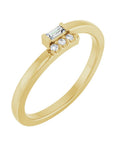 Anel Empilhável em Ouro 14k com Diamantes Naturais – Modelo 5