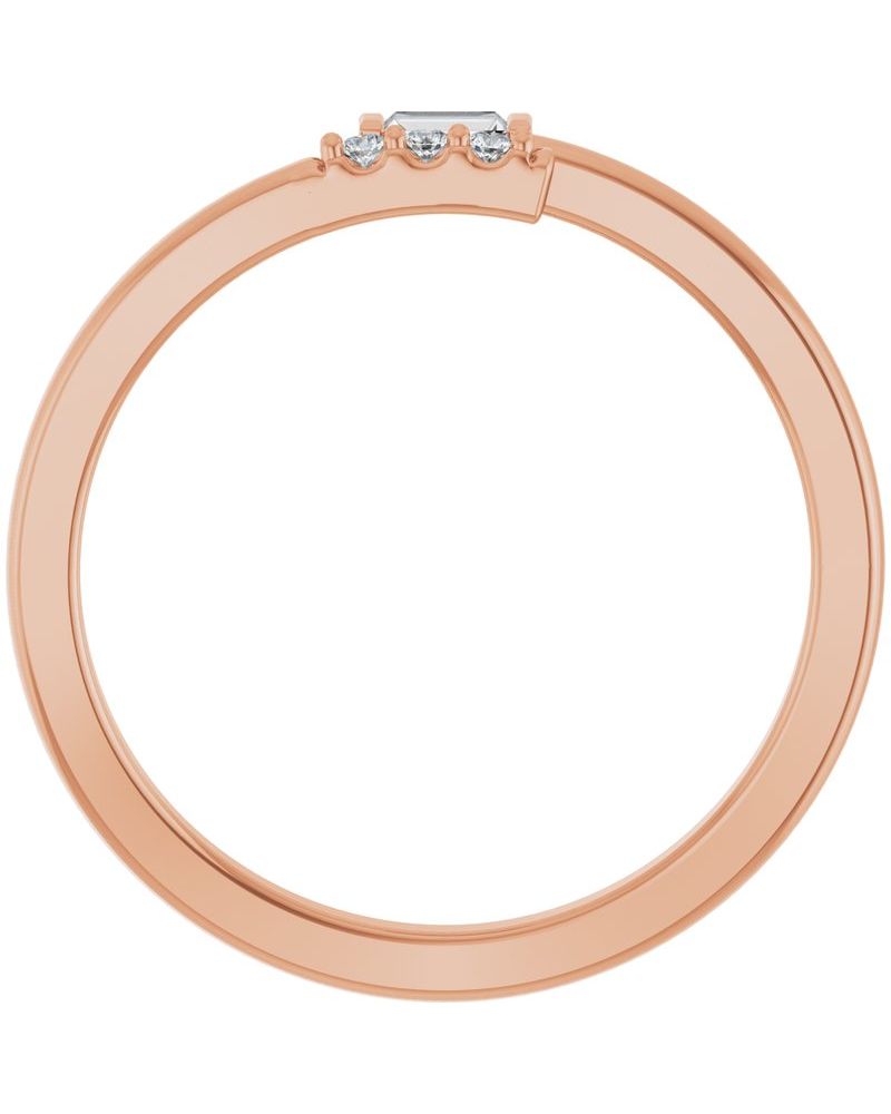 Anel Empilhável em Ouro 14k com Diamantes Naturais – Modelo 5