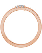 Anel Empilhável em Ouro 14k com Diamantes Naturais – Modelo 5