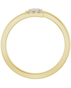 Anel Empilhável em Ouro 14k com Diamantes Naturais – Modelo 5
