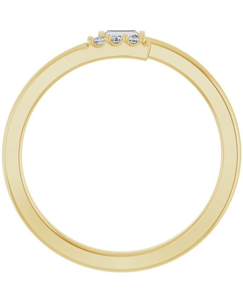Anel Empilhável em Ouro 14k com Diamantes Naturais – Modelo 5