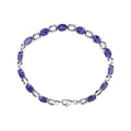 Pulseira riviera ametista – Ouro Branco 14k