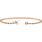 Pulseira riviera safira – Ouro Rosé 14k