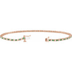 Pulseira riviera esmeralda – Ouro Rosé 14k