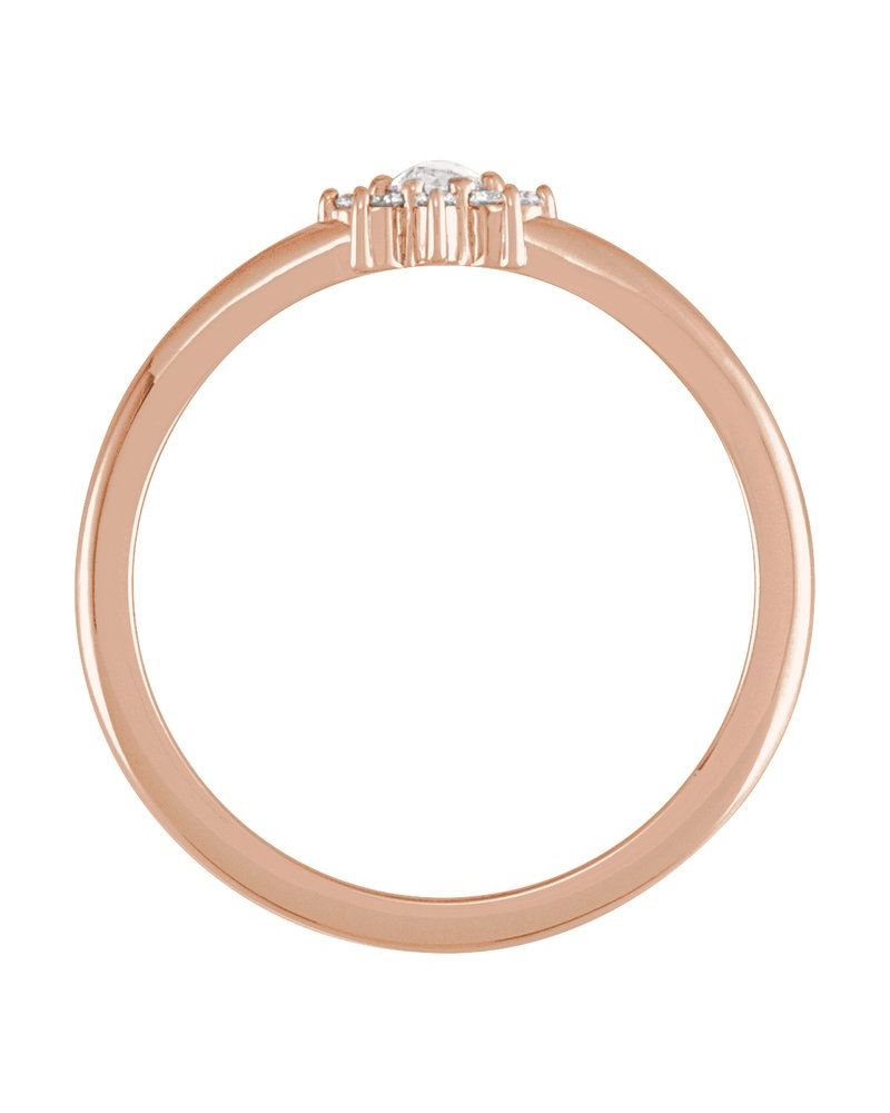 Anel Halo em Ouro 14k com Diamantes Naturais – Modelo 3