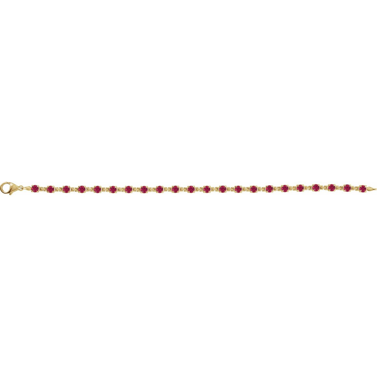 Pulseira riviera rubi – Ouro Amarelo 14k