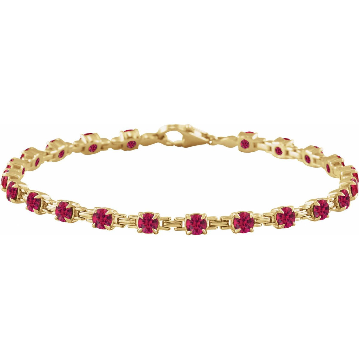 Pulseira riviera rubi – Ouro Amarelo 14k