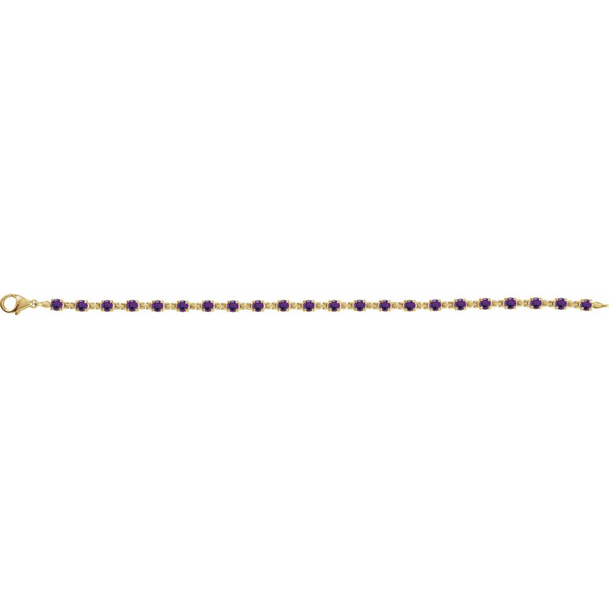 Pulseira riviera ametista – Ouro Amarelo 14k