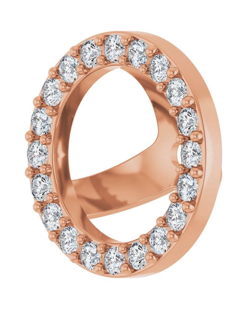 Jaqueta para Brinco Halo em Ouro 14k com Diamantes de Laboratório
