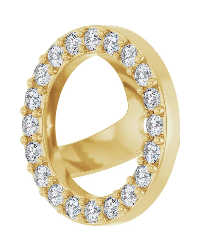 Jaqueta para Brinco Halo em Ouro 14k com Diamantes de Laboratório