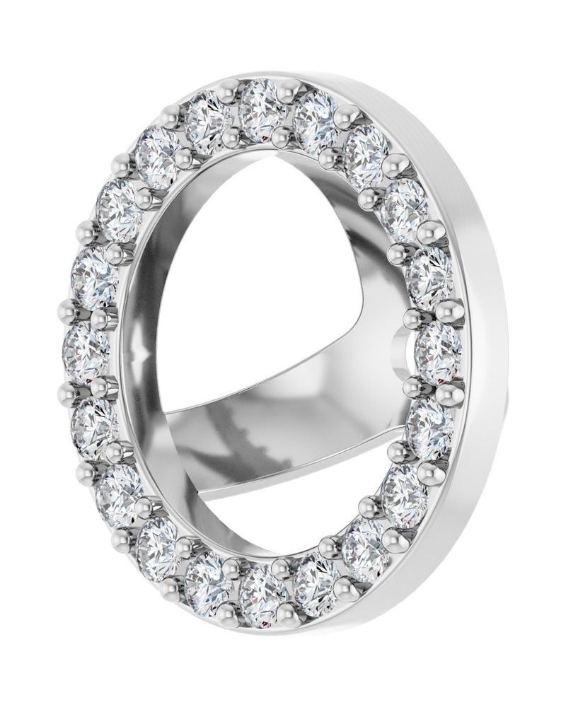 Jaqueta para Brinco Halo em Ouro 14k com Diamantes de Laboratório