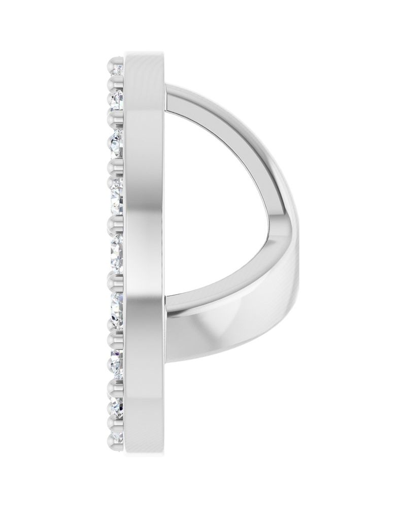 Jaqueta para Brinco Halo em Ouro 14k com Diamantes de Laboratório