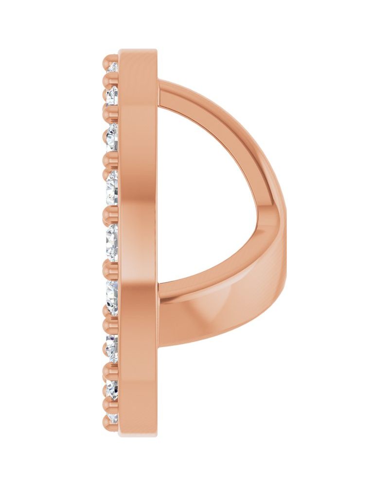Jaqueta para Brinco Halo em Ouro 14k com Diamantes de Laboratório