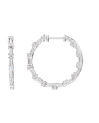 Brinco de Aro Dentro e Fora em Ouro 14k com Diamantes de Laboratório – Modelo 5