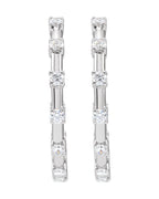 Brinco de Aro Dentro e Fora em Ouro 14k com Diamantes de Laboratório – Modelo 5
