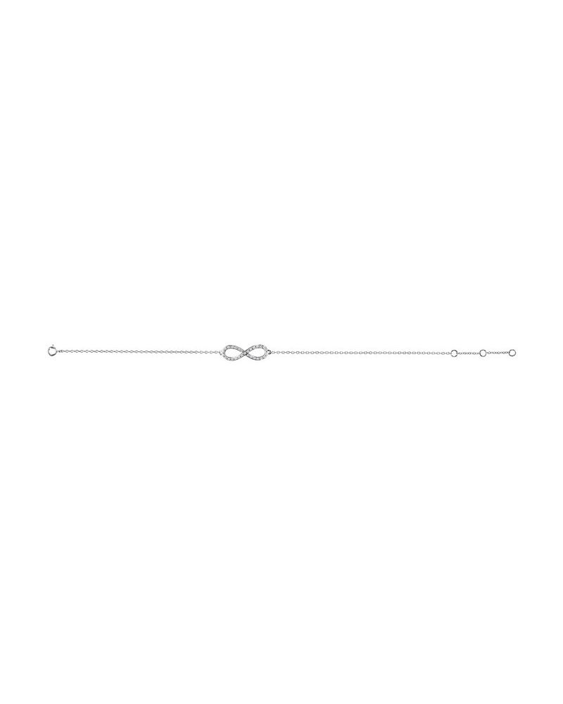 Pulseira Infinito em Ouro 14k com Diamantes Naturais