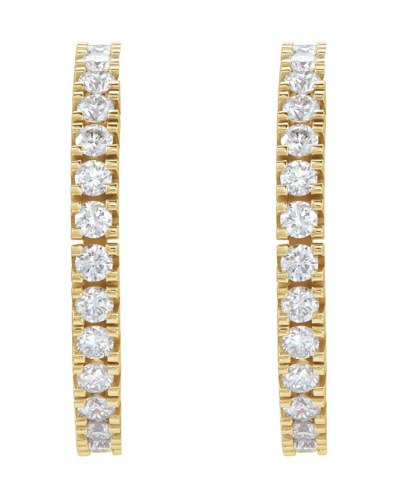 Brinco de Aro Cravejado em Ouro 14k com Diamantes Naturais – Modelo 5