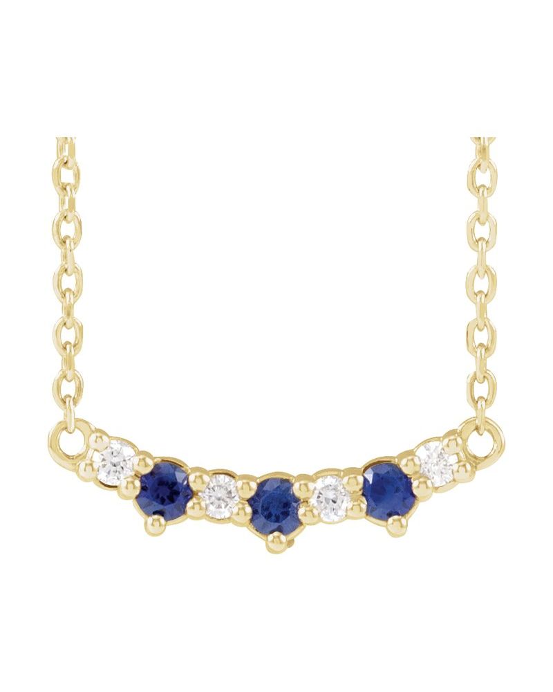 Colar Barra Cravejado em Ouro 14k com Diamantes de Laboratório – Modelo 4