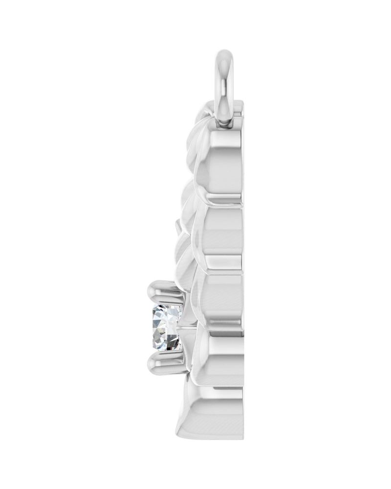 Colar Floral em Ouro 14k com Diamantes de Laboratório