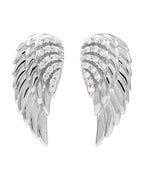 Brinco Asa de Anjo em Ouro 14k com Diamantes Naturais