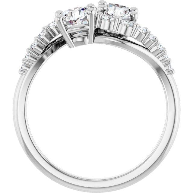 Anel Toi et Moi Delicado – Branco 14k – vista frontal