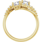 Anel Toi et Moi Delicado – Amarelo 14k – vista frontal