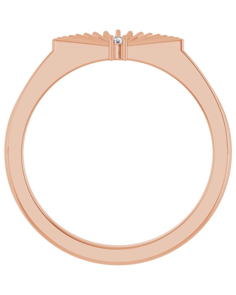 Anel Leque em Ouro 14k com Diamantes Naturais