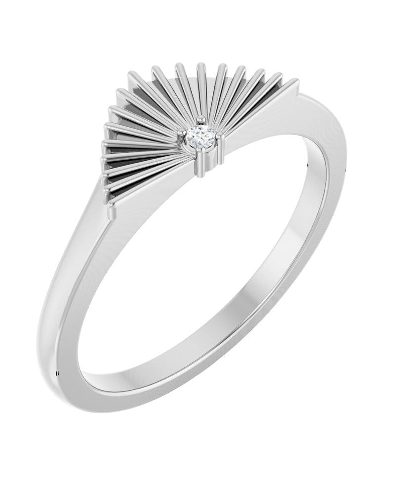 Anel Leque em Ouro 14k com Diamantes Naturais