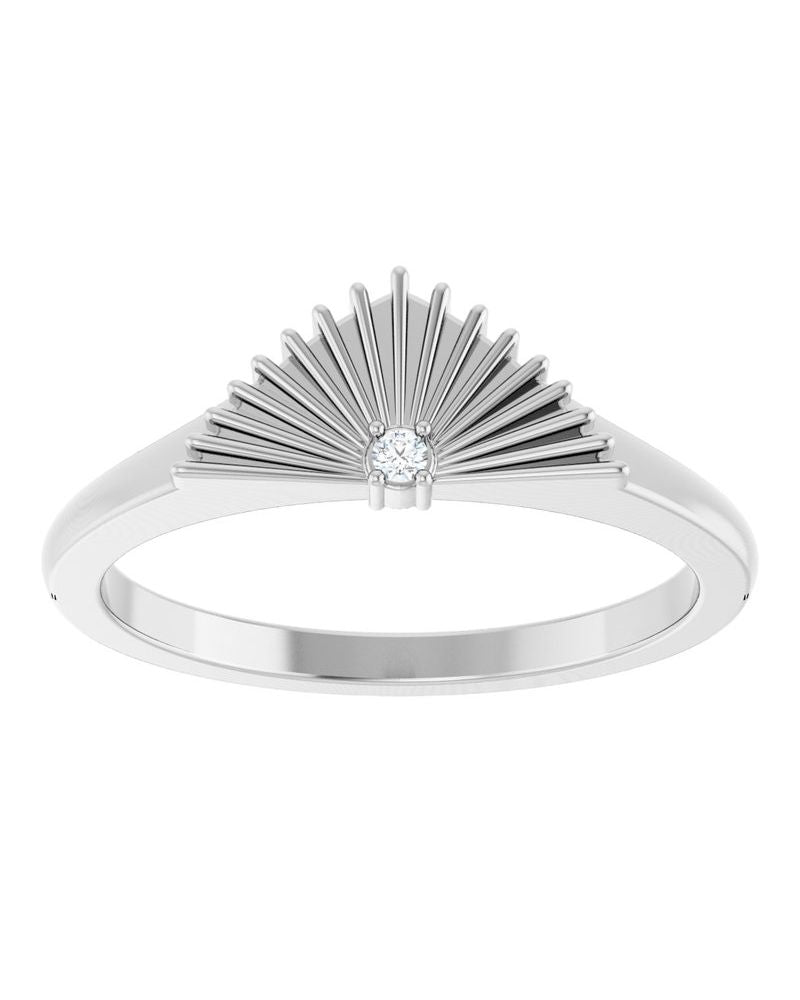 Anel Leque em Ouro 14k com Diamantes Naturais