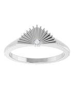 Anel Leque em Ouro 14k com Diamantes Naturais