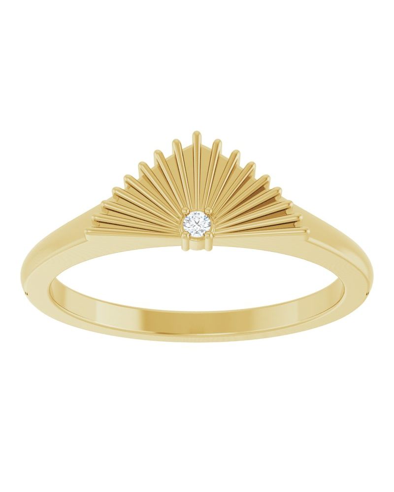 Anel Leque em Ouro 14k com Diamantes Naturais