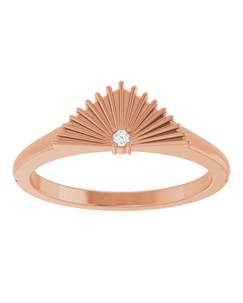 Anel Leque em Ouro 14k com Diamantes Naturais