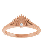 Anel Leque em Ouro 14k com Diamantes Naturais