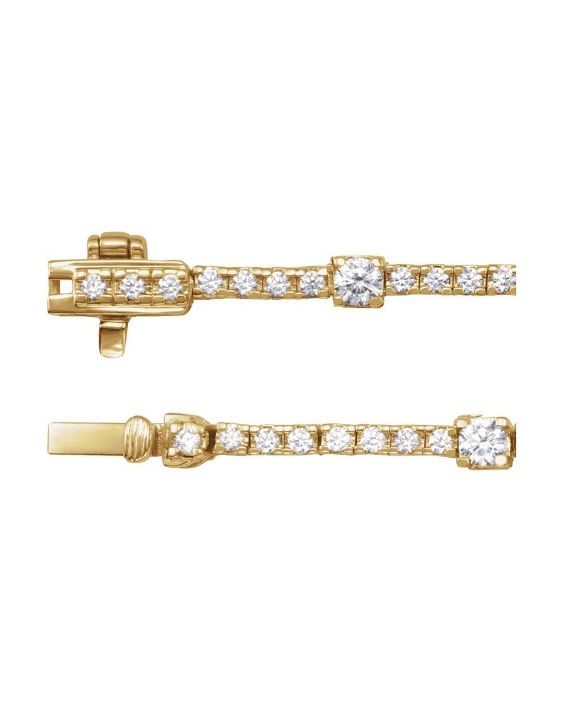 Colar Riviera em Ouro 14k com Diamantes de Laboratório – Modelo 6