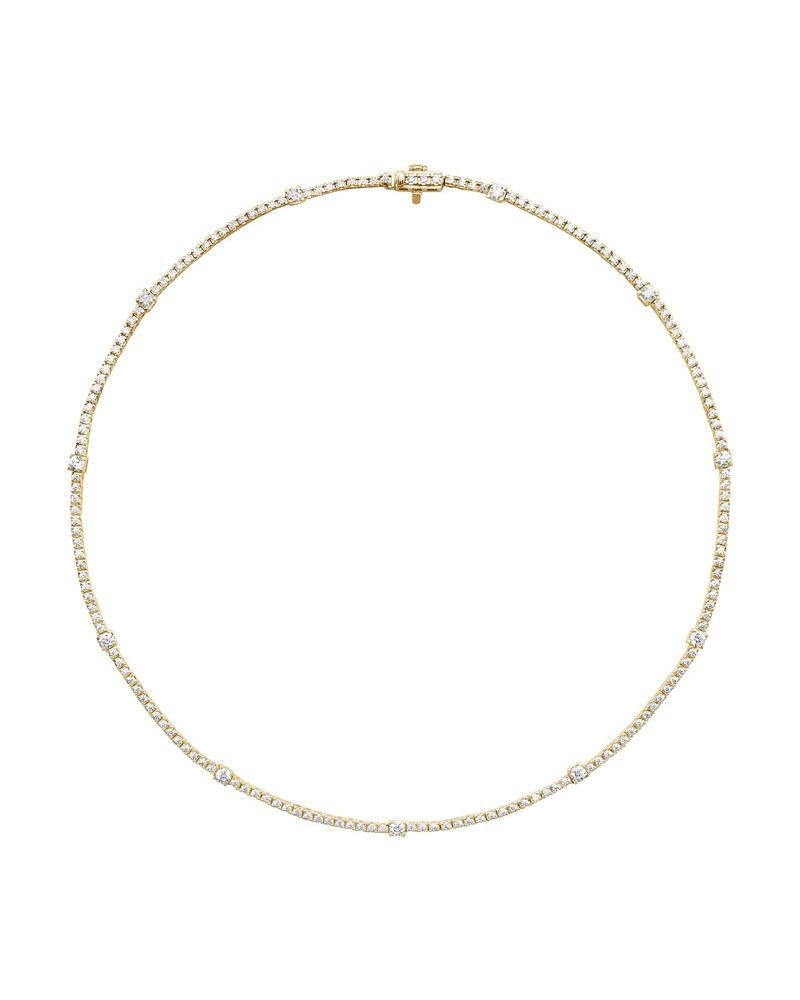 Colar Riviera em Ouro 14k com Diamantes de Laboratório – Modelo 6
