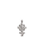 Pingente Floral Cruz em Ouro 14k com Diamantes Naturais