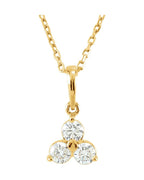 Colar Três Pedras em Ouro 14k com Diamantes Naturais – Modelo 4