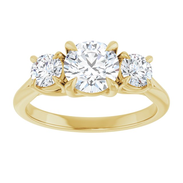 Três Pedras – Modelo 4 – Amarelo 14k – vista de cima