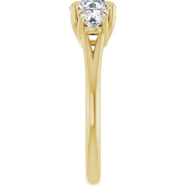 Três Pedras – Modelo 4 – Amarelo 14k – perfil