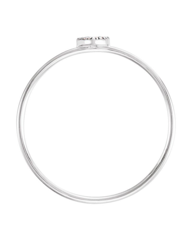Anel Cluster Delicado em Ouro 14k com Diamantes Naturais